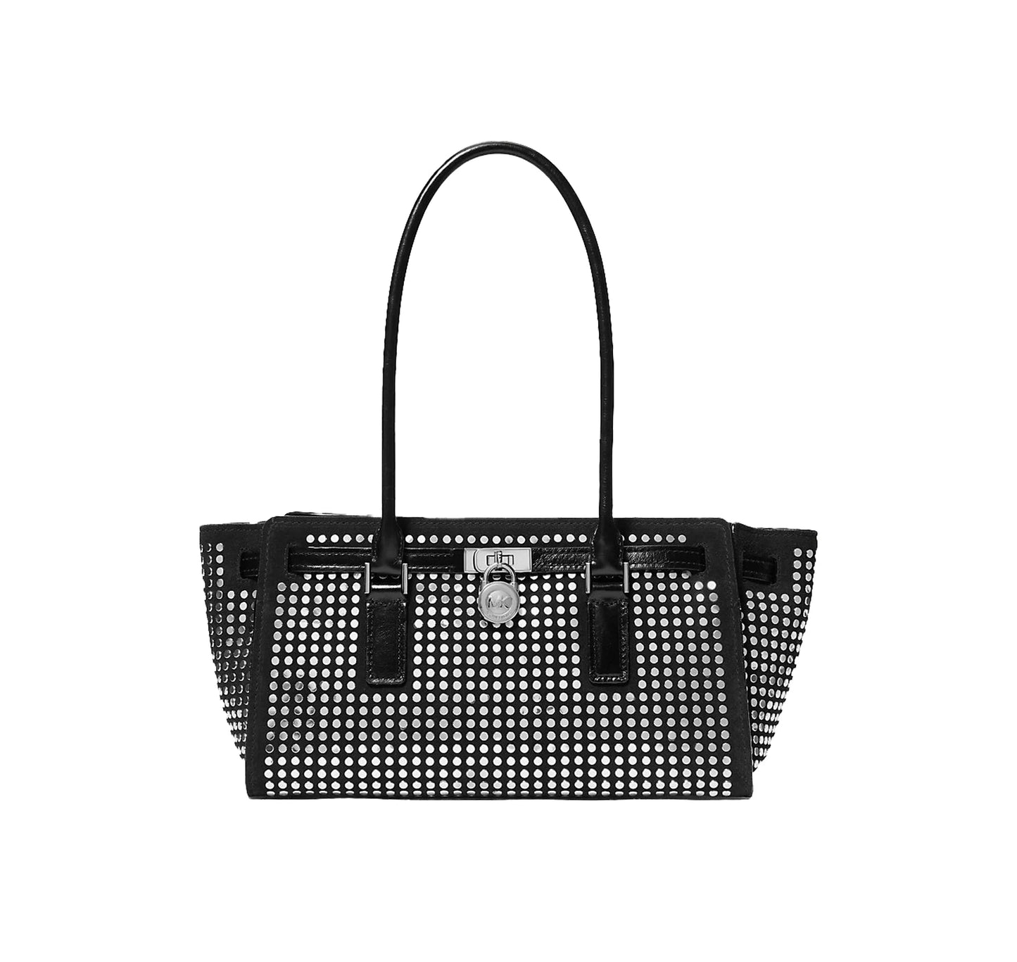 Michael Kors Women's Hamilton Moderne Small Studded Suede Satchel Bag