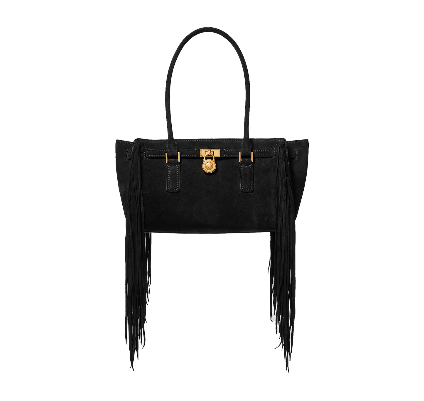 Michael Kors Women's Hamilton Moderne Small Fringed Suede Satchel Bag