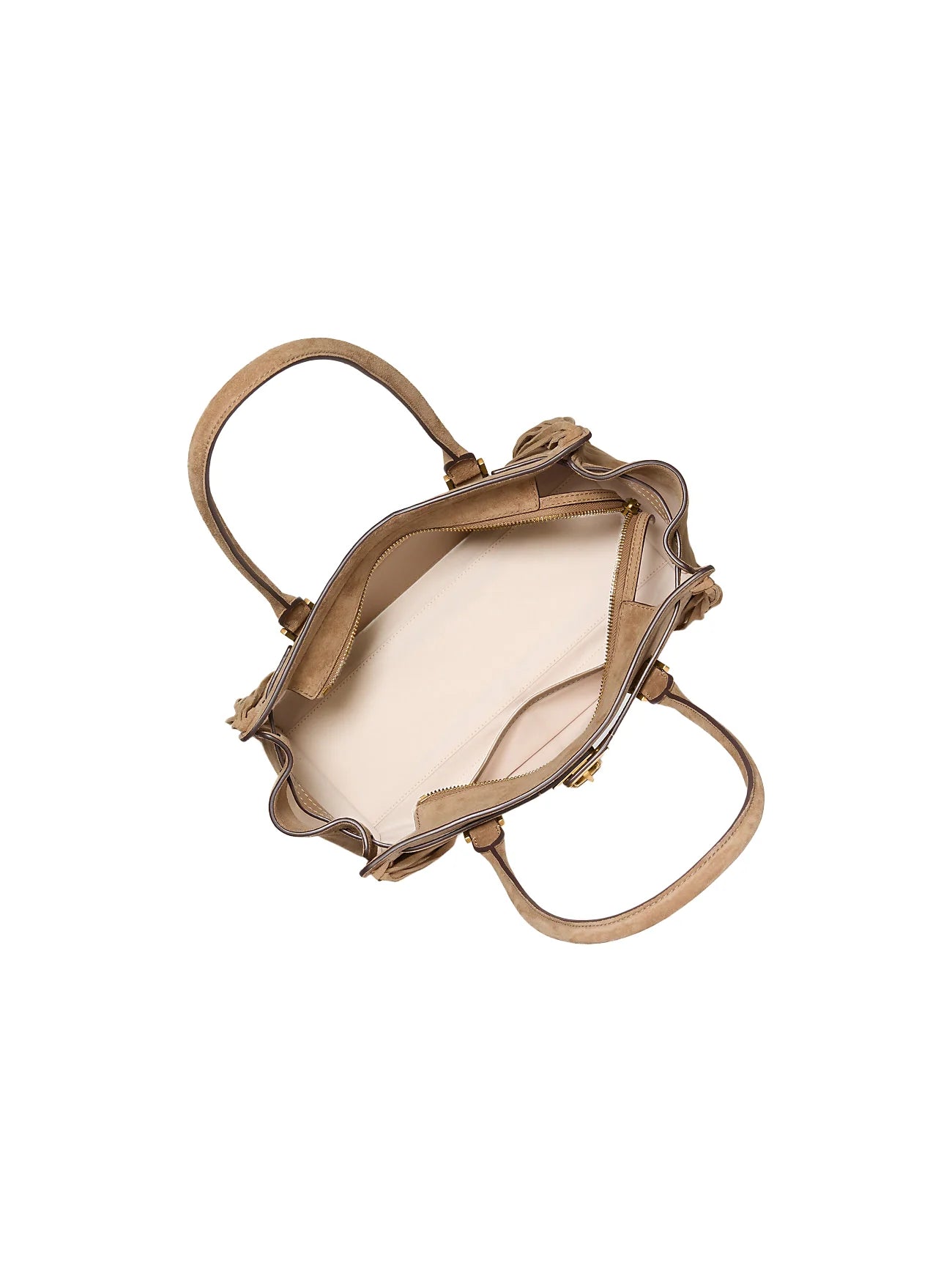 Michael Kors Women's Hamilton Moderne Small Fringed Suede Satchel Bag