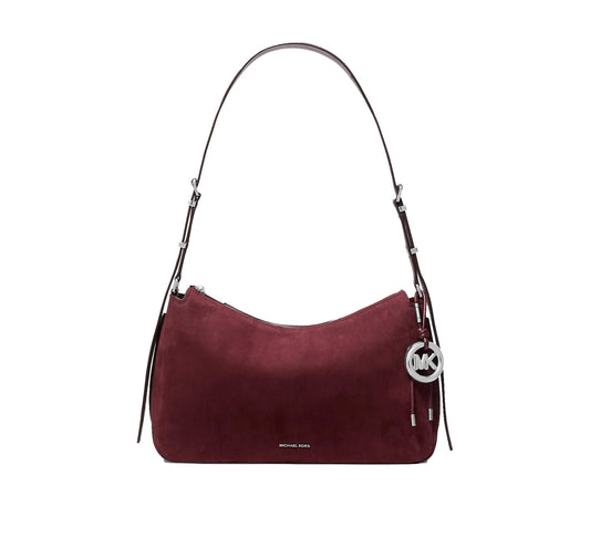 Michael Kors Women's Nolita Medium Nubuck Shoulder Bag Dress Blues/Silver