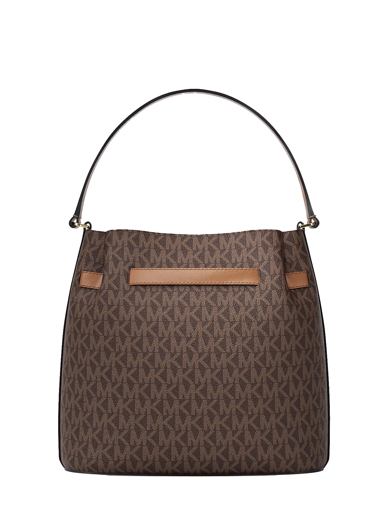 Michael Kors Women's Carson Medium Signature Logo Convertible Bucket Crossbody Bag