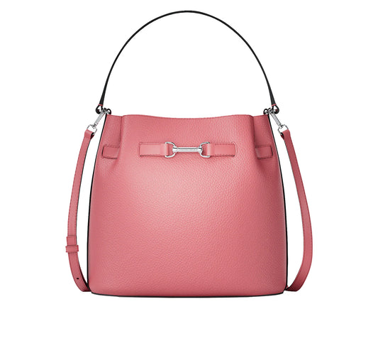 Michael Kors Women's Carson Medium Pebbled Leather Convertible Bucket Crossbody Bag