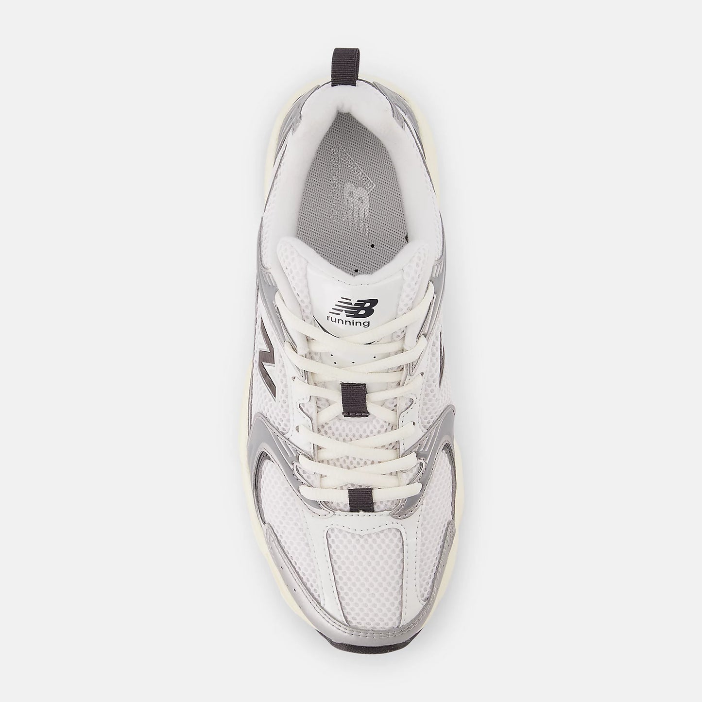 New Balance 530 Silver metallic with black cement