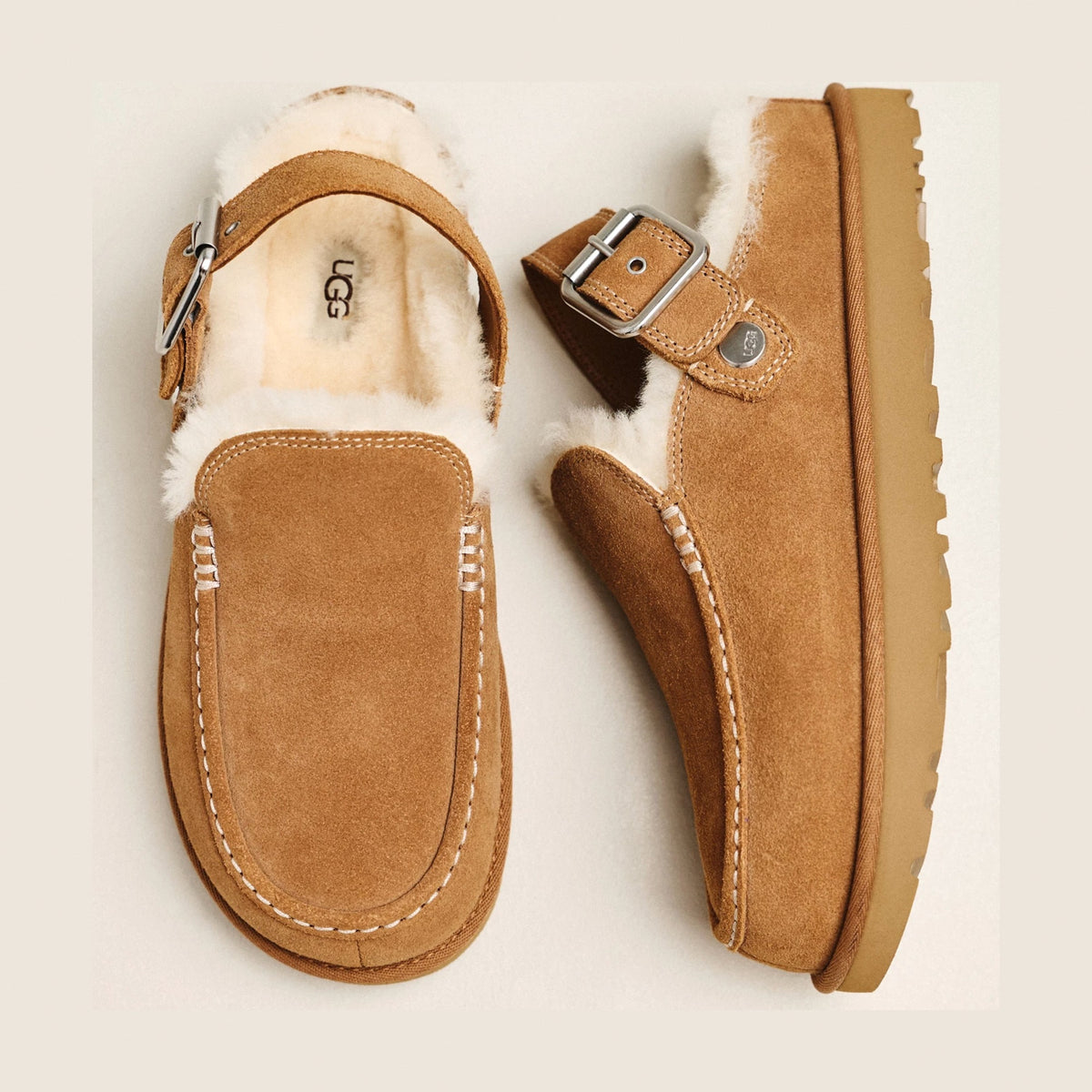 UGG Goldenstar Evelina Clogs - Chestnut