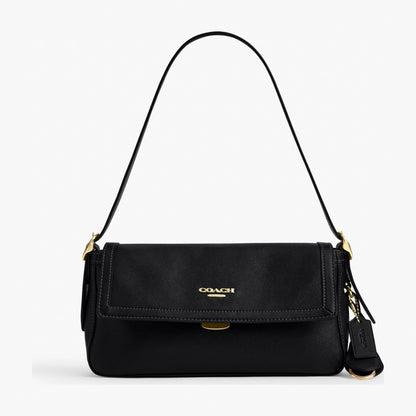 Coach Etta Small Flap Shoulder Bag - Gold/Black