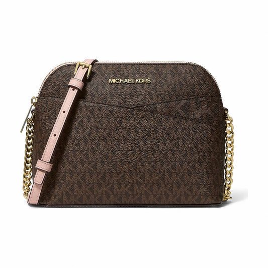 Michael Kors Jet Set Travel Medium Logo Dome Crossbody Bag - POWDER BLUSH