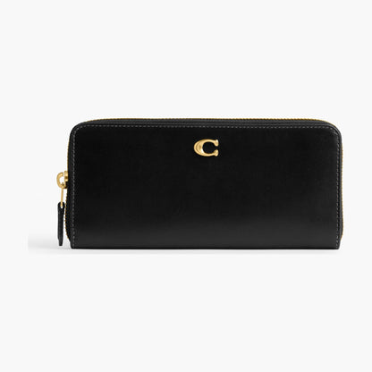 Coach Essential Slim Accordion Zip Wallet - Brass/Black