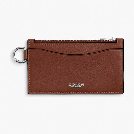 Coach Zip Card Case - Redwood