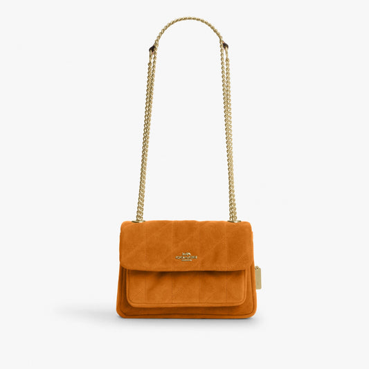 Coach Elodie Crossbody Bag 18 With Quilting - Gold/Marigold