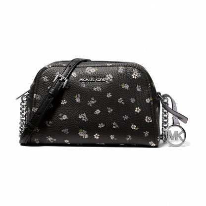 Michael Kors Ashton Extra-Small Floral Printed Camera Crossbody Bag - BLACK