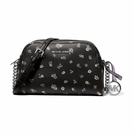 Michael Kors Ashton Extra-Small Floral Printed Camera Crossbody Bag - BLACK