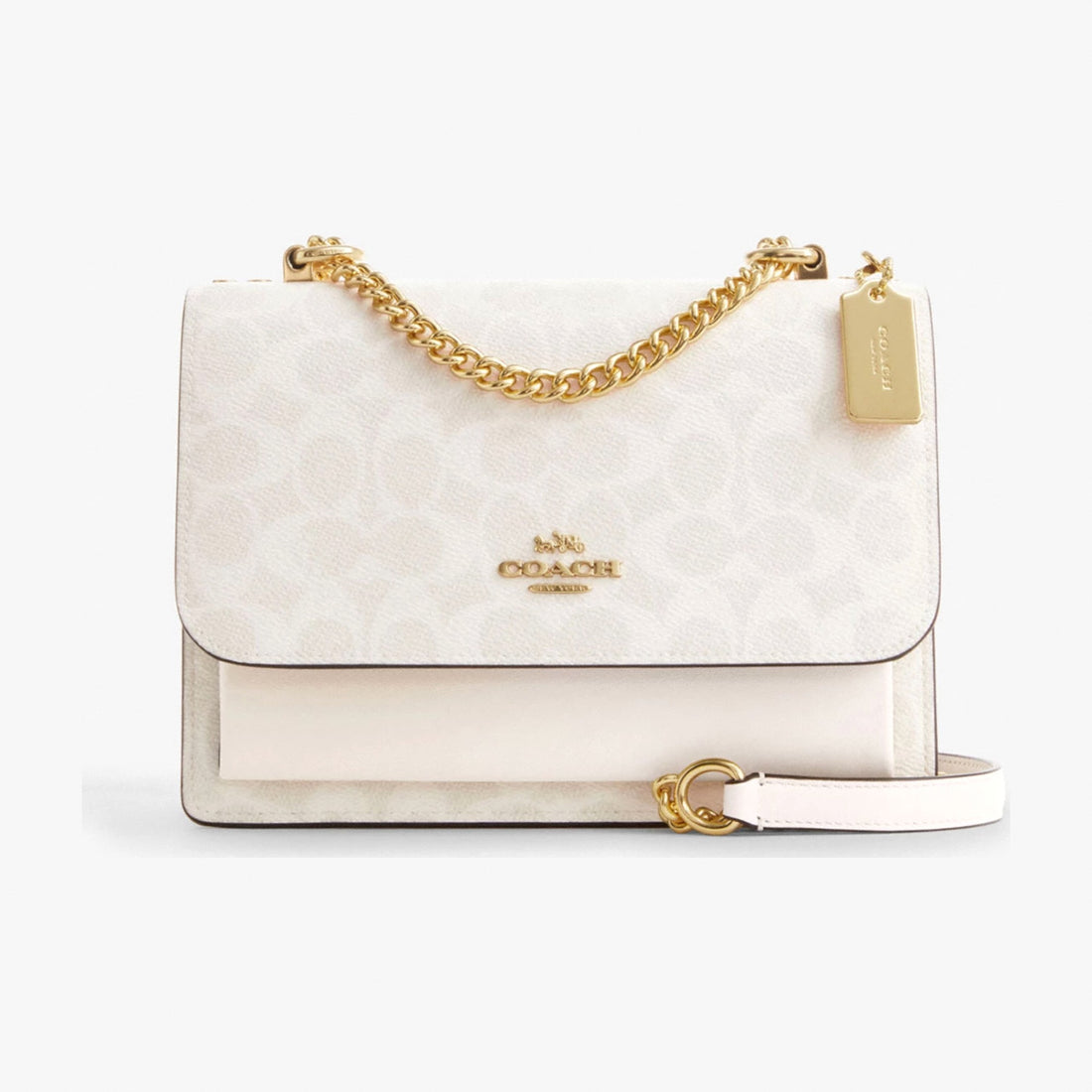 Coach Klare Crossbody Bag In Signature Canvas - Gold/White/Chalk