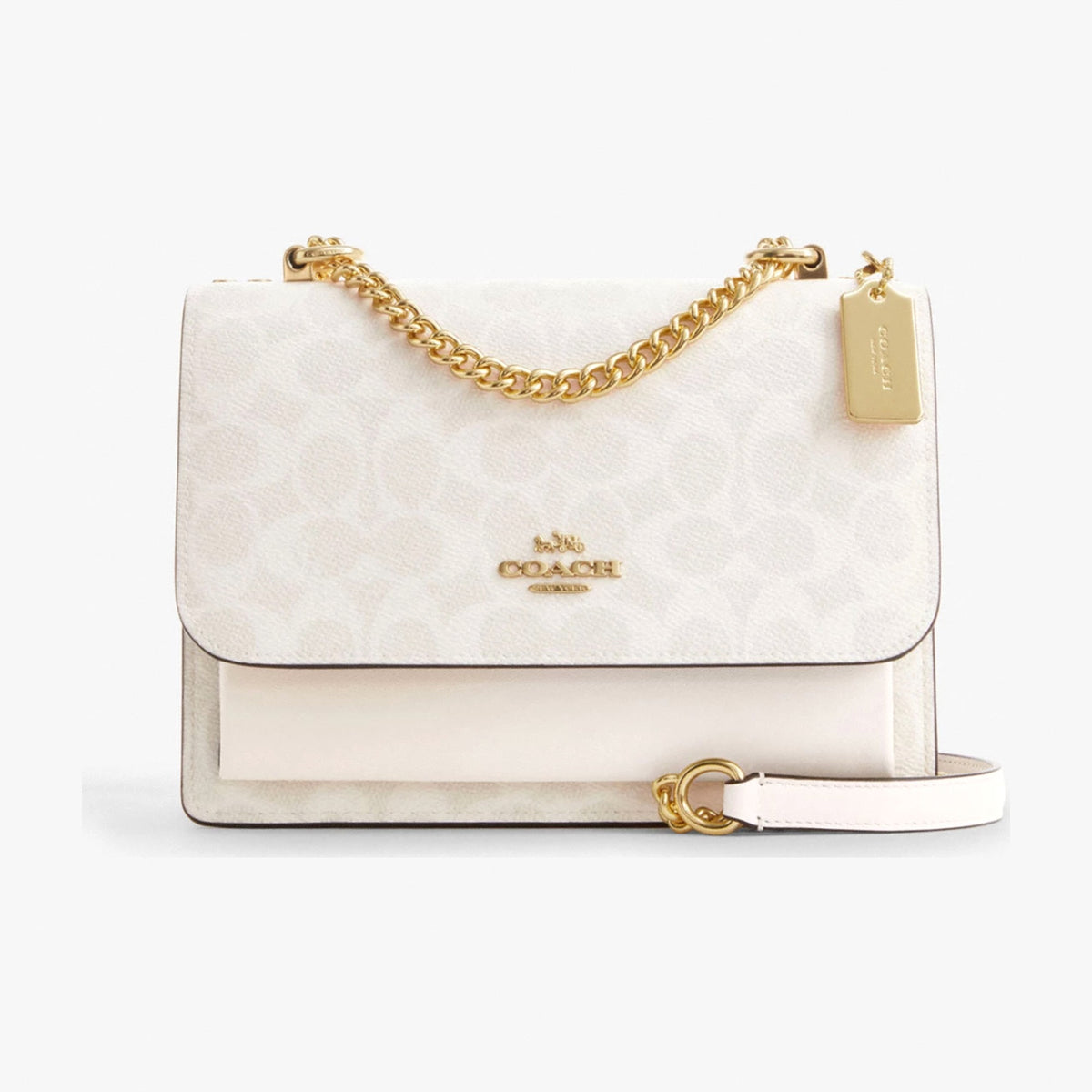 Coach Klare Crossbody Bag In Signature Canvas - Gold/White/Chalk