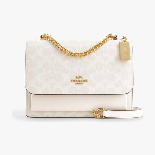 Coach Klare Crossbody Bag In Signature Canvas - Gold/White/Chalk