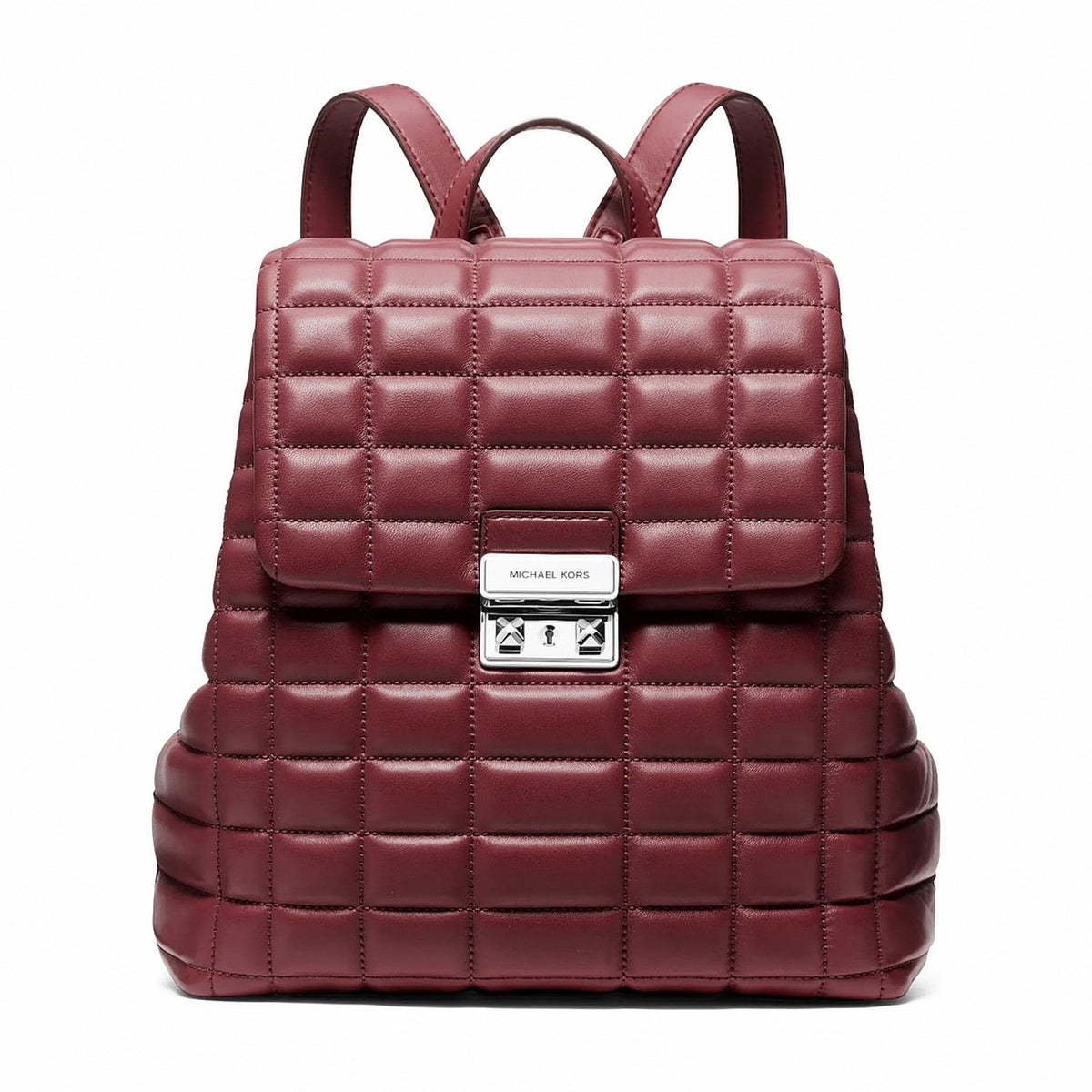 Michael Kors Tribeca Small Quilted Leather Backpack - OXBLOOD