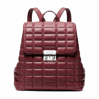 Michael Kors Tribeca Small Quilted Leather Backpack - OXBLOOD