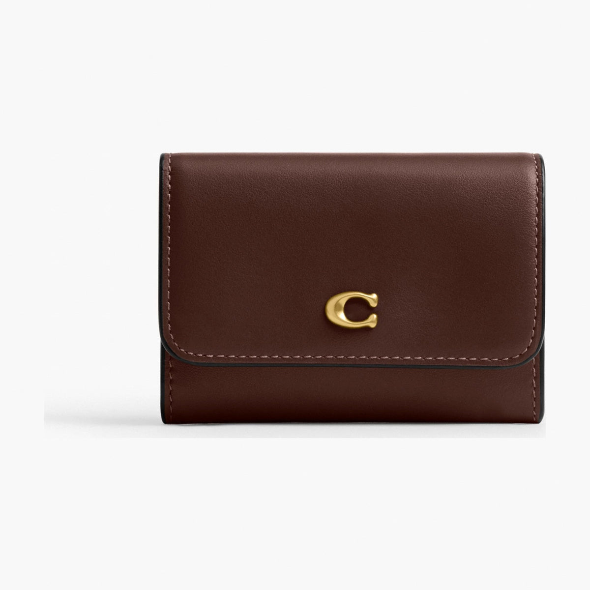 Coach Essential Flap Card Case - Brass/Maple