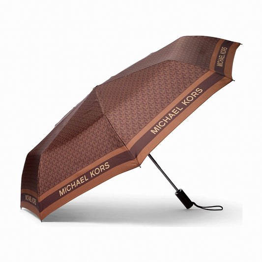 Michael Kors Logo Umbrella - BROWN