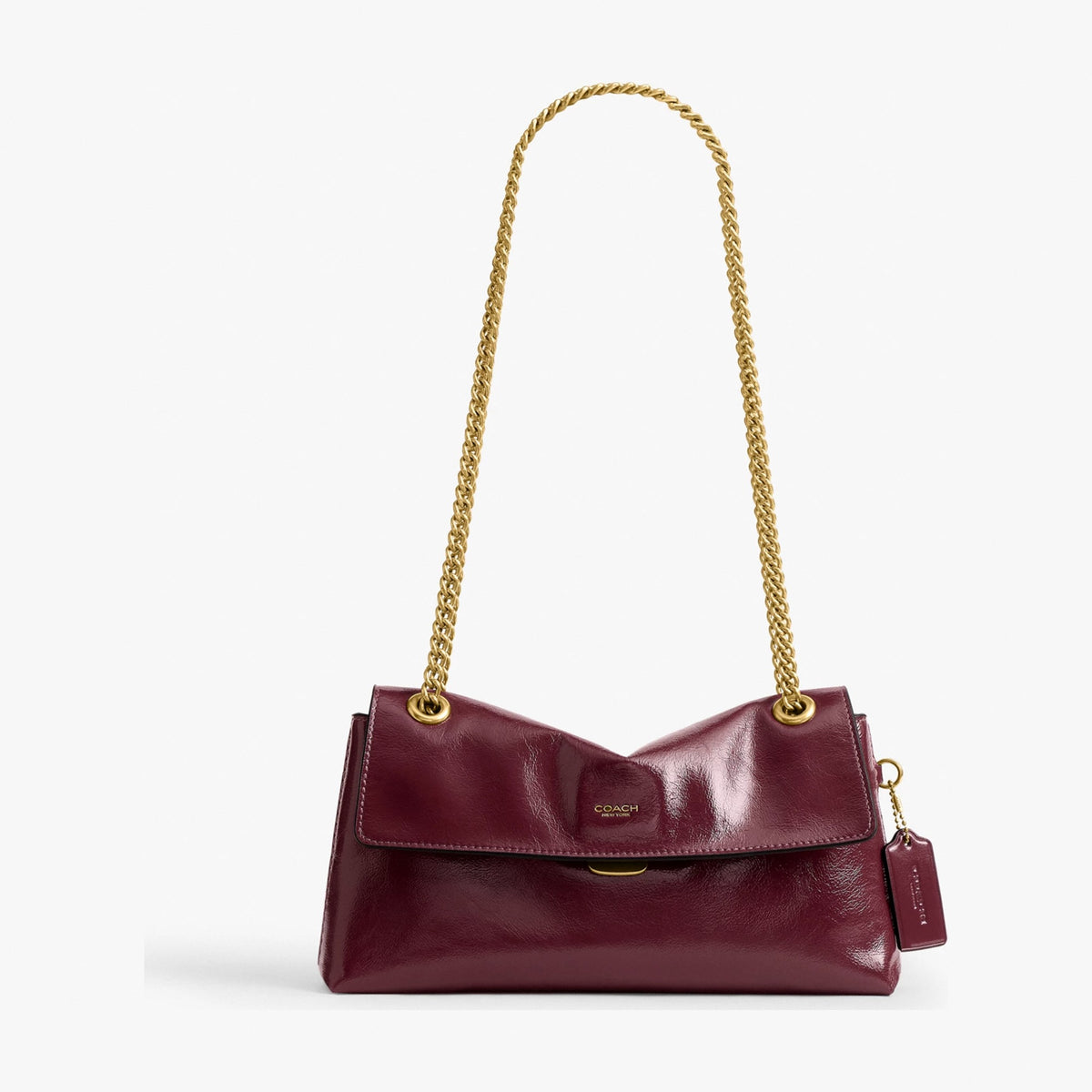 Coach Chelsea Shoulder Bag 26 With Chain - Brass/Dark Cherry