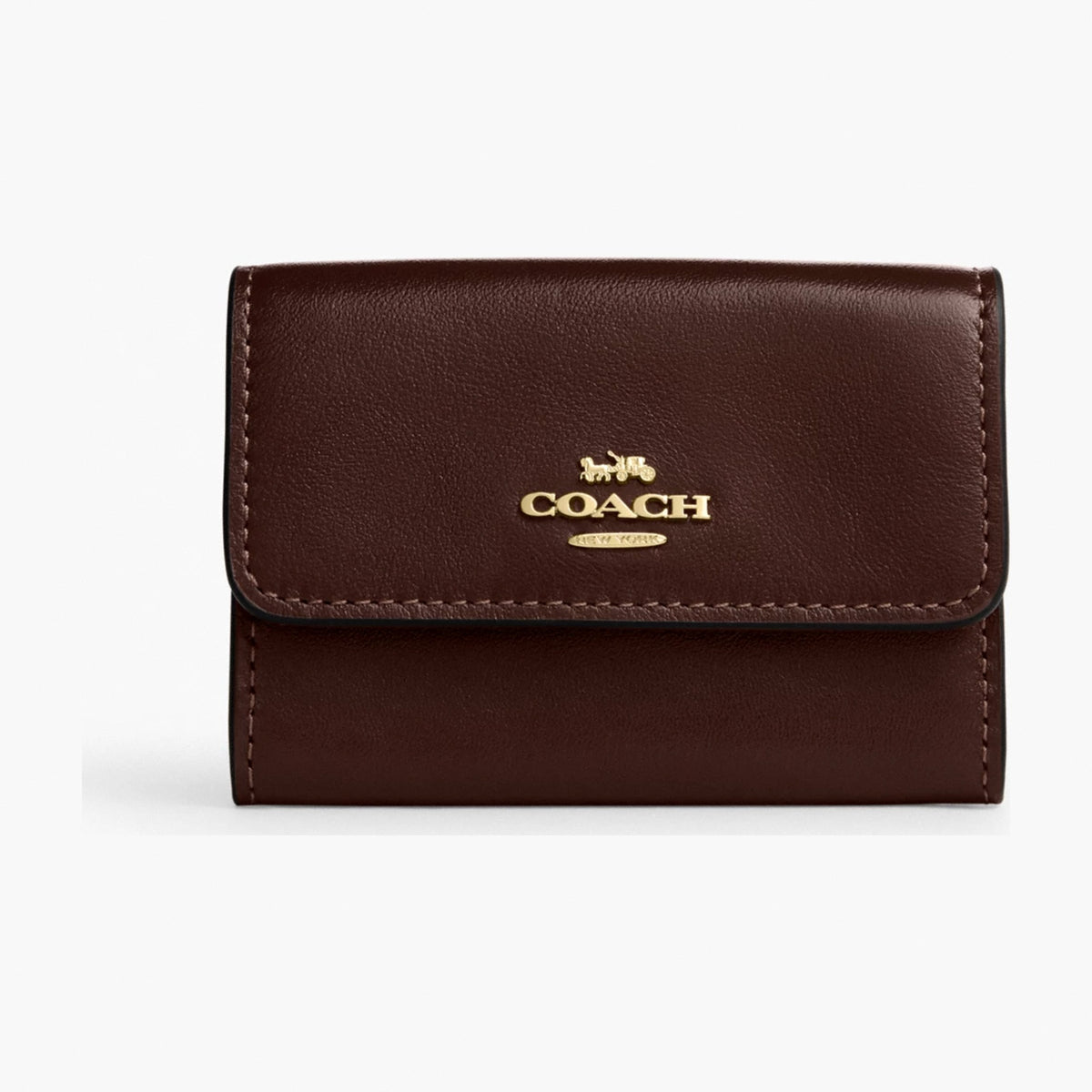 Coach Flap Card Case - Gold/Maple