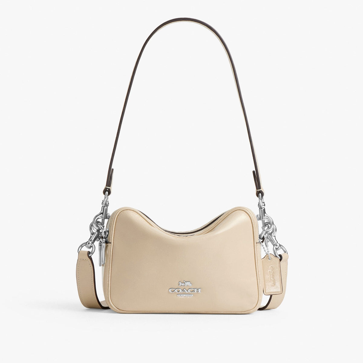 Coach Mini Carey Crossbody Bag - Silver/Ivory