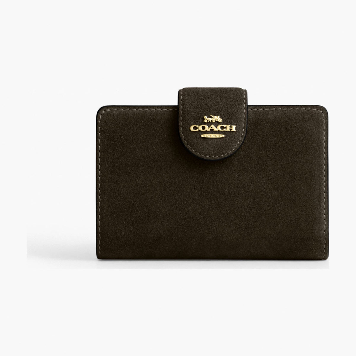 Coach Medium Corner Zip Wallet - Gold/Ebony