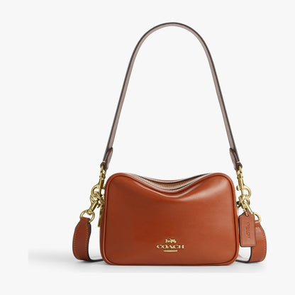 Coach Mini Carey Crossbody Bag - Gold/Cinnamon