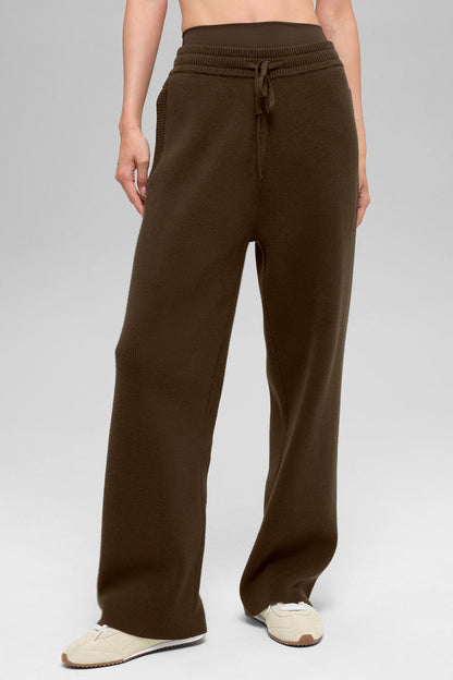 Alo Yoga Scholar Straight Leg Sweatpant - Espresso