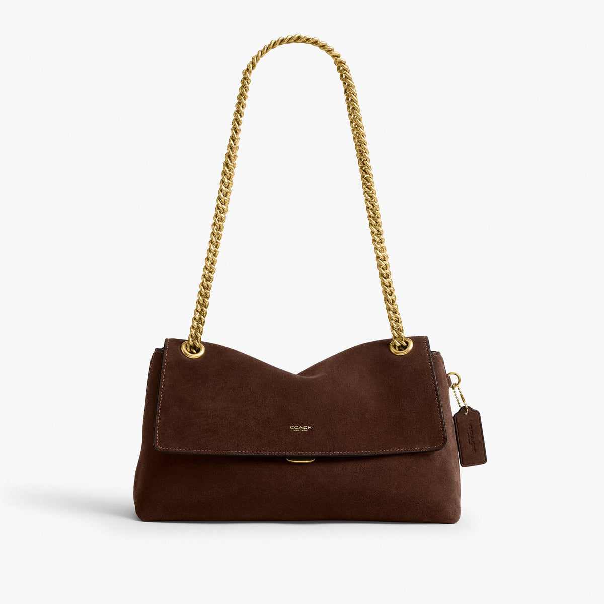 Coach Chelsea Shoulder Bag 30 With Chain - Brass/Dark Chocolate