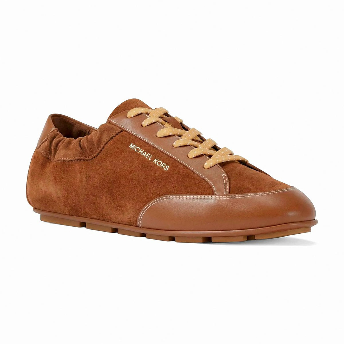 Michael Kors Susie Suede and Leather Trainer - LUGGAGE