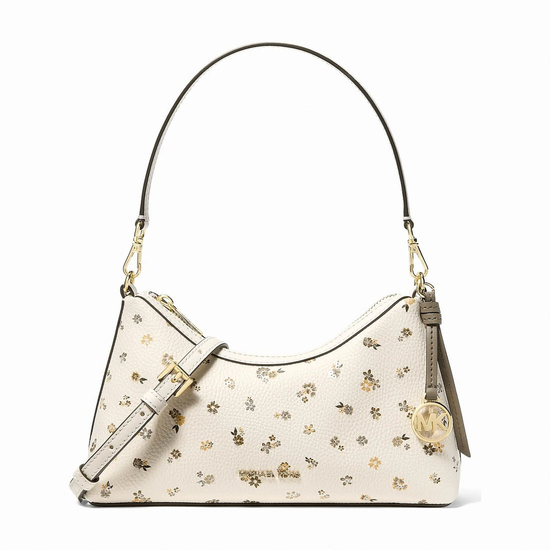 Michael Kors Sammy Small Floral Printed Convertible Crossbody Bag - LT CREAM