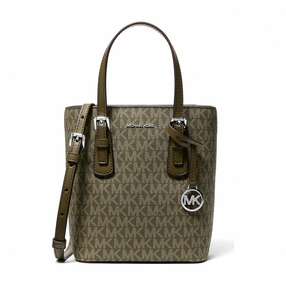 Michael Kors Voyager Extra-Small Signature Logo Convertible Crossbody Bag - OLIVE