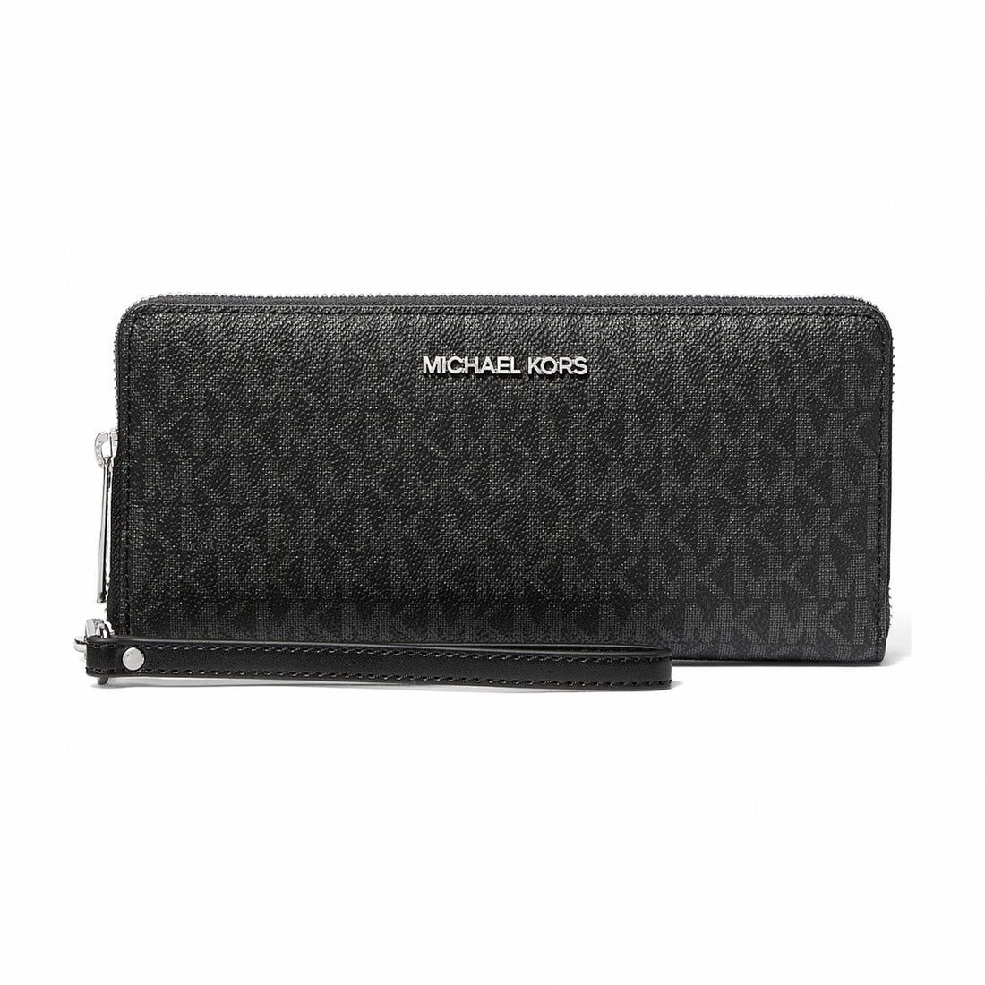 Michael Kors Jet Set Travel Large Signature Logo Continental Wallet - BLACK