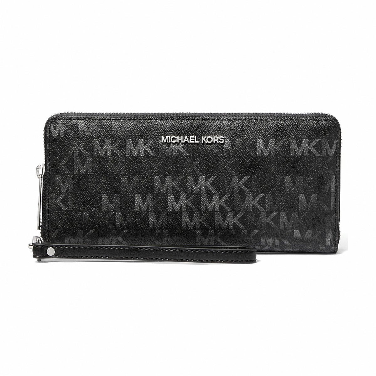 Michael Kors Jet Set Travel Large Signature Logo Continental Wallet - BLACK