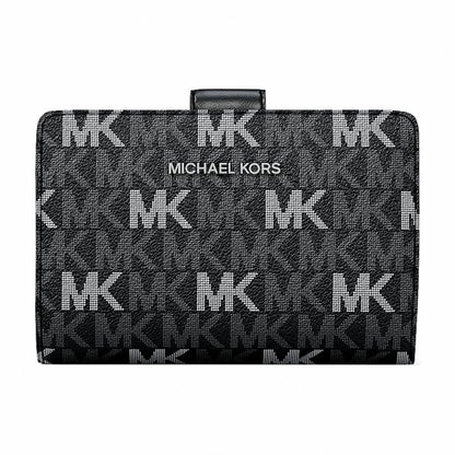 Michael Kors Jet Set Travel Medium Signature Logo Billfold Wallet - BLACK