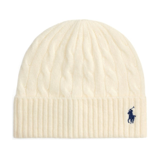 Polo Ralph Lauren Cable-Knit Wool-Cashmere Beanie - Cream