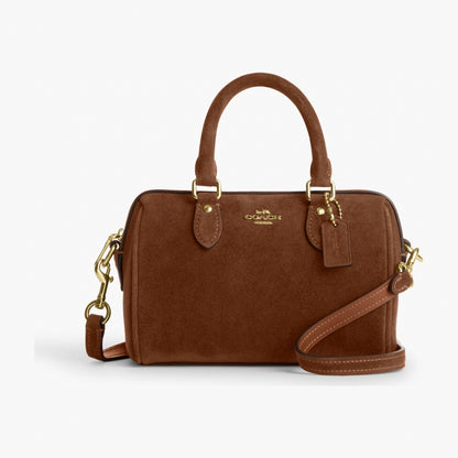 Coach Mini Rowan Crossbody Bag - Gold/Warm Brown