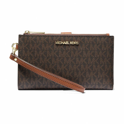 Michael Kors Jet Set Travel Signature Logo Smartphone Wallet - BROWN