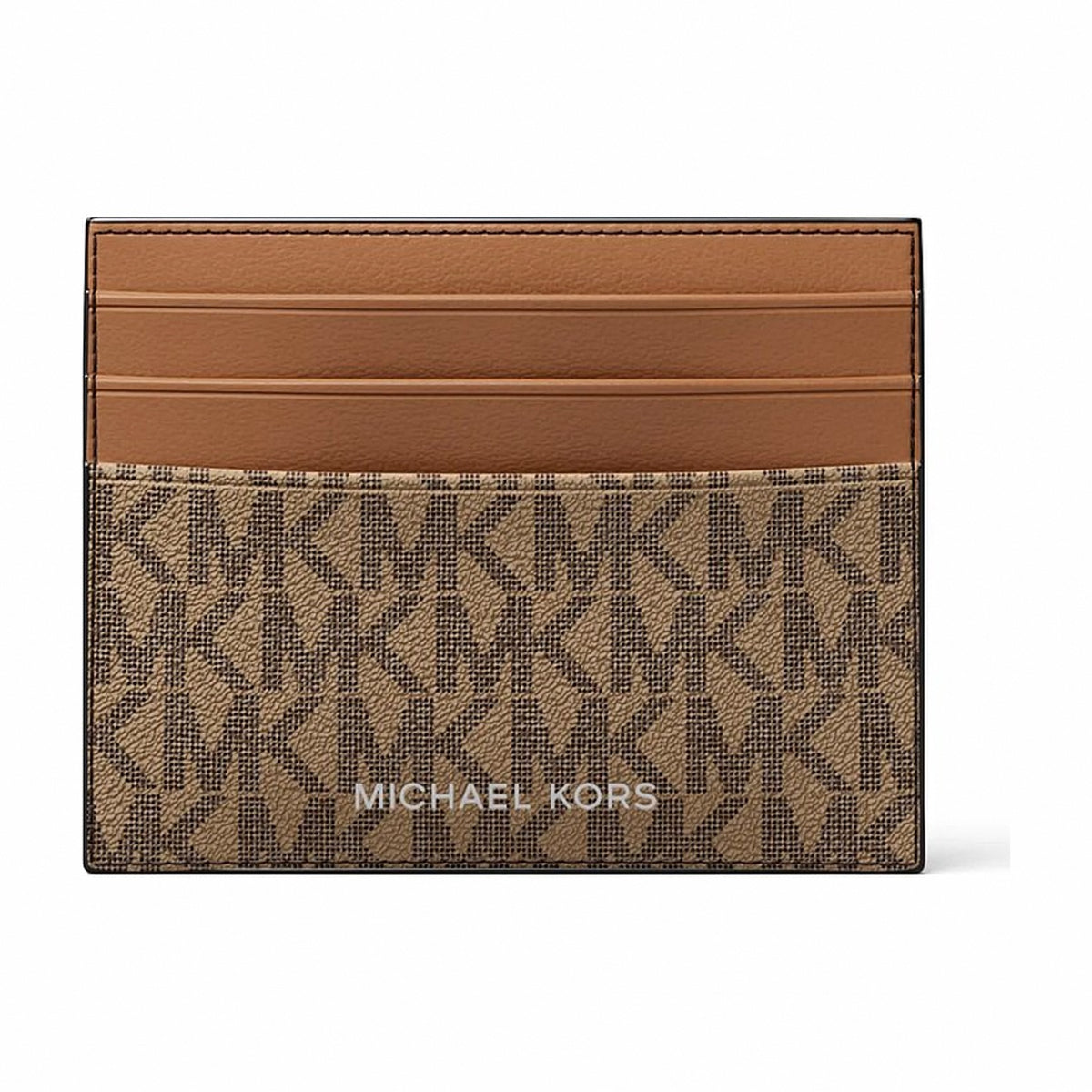 Michael Kors Cooper Signature Logo Card Case - CAMEL
