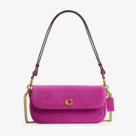 Coach Brook Flap Chain Bag - Brass/Magenta