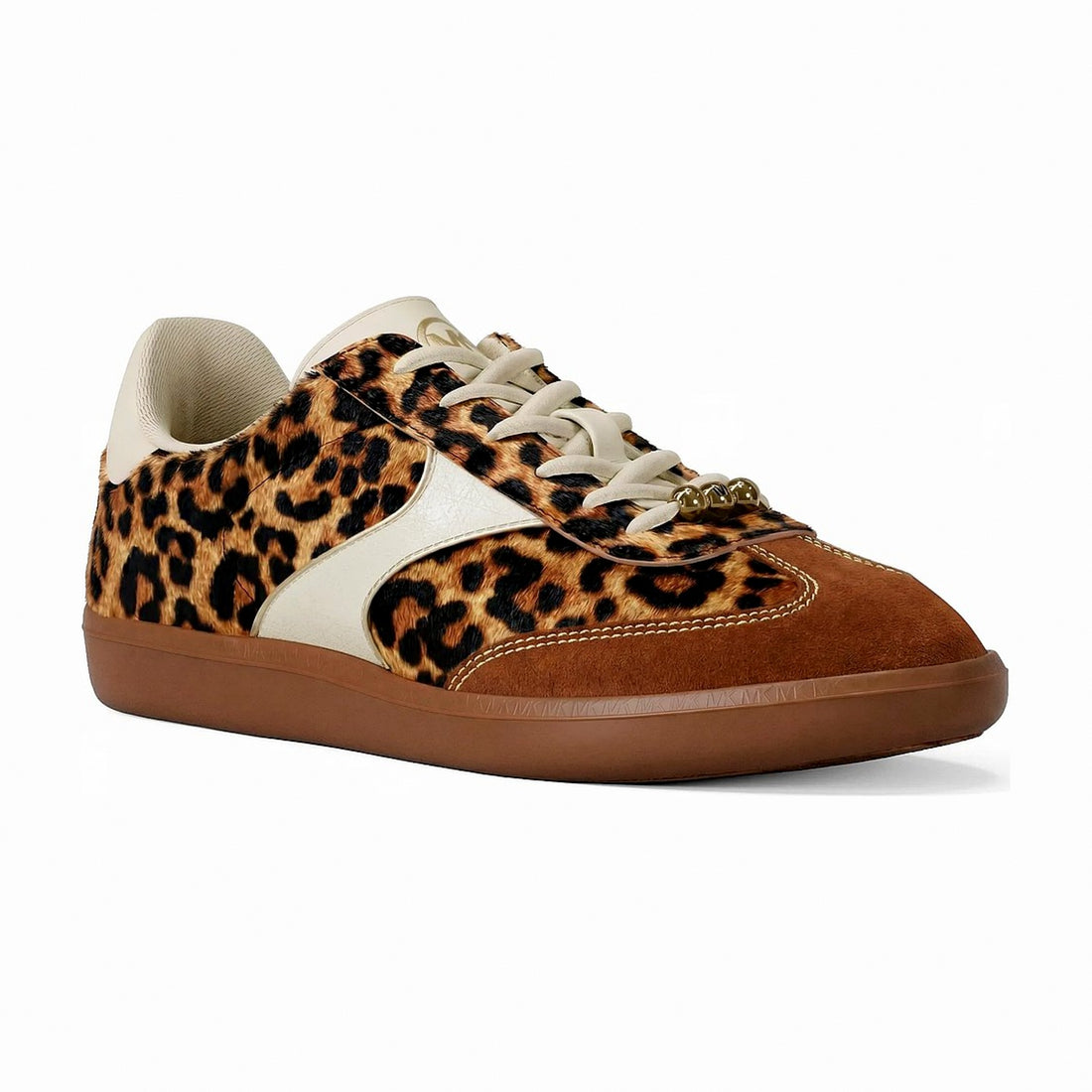 Michael Kors Sammy Leopard Print Calf Hair Sneaker - DK CAMEL MLT