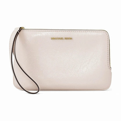 Michael Kors Jet Set Travel Small Crackled Wristlet - LT CREAM