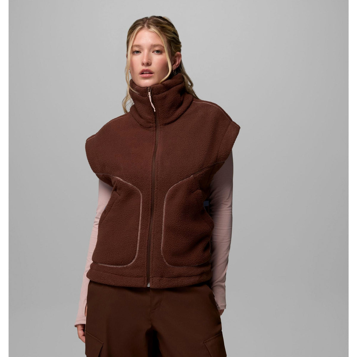 Columbia Women's Misty Moondrift MTR Fleece Relaxed Vest - Tobacco