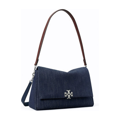 Tory Burch Charlie Denim Shoulder Bag - Midnight