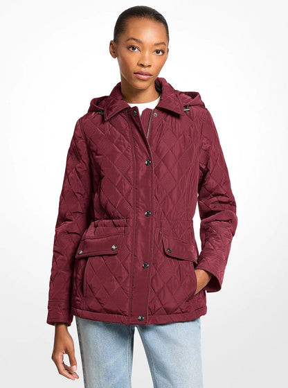 Michael Kors Quilted Jacket - MAROON