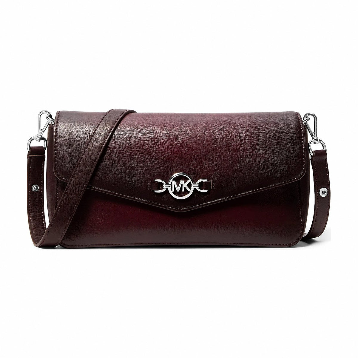 Michael Kors Kacey Medium Burnished Shoulder Bag - MAROON