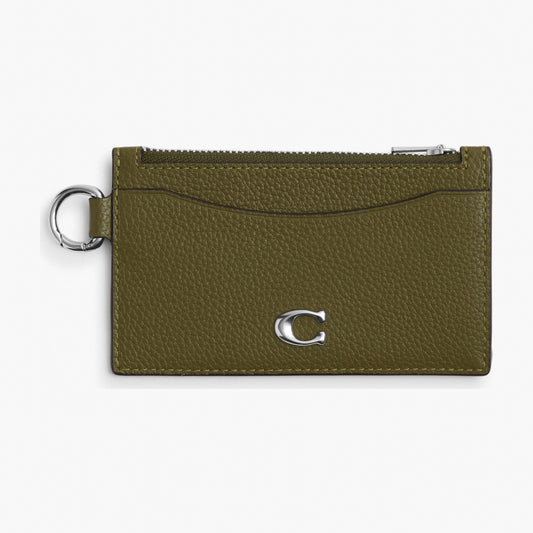 Coach Zip Card Case - Olive