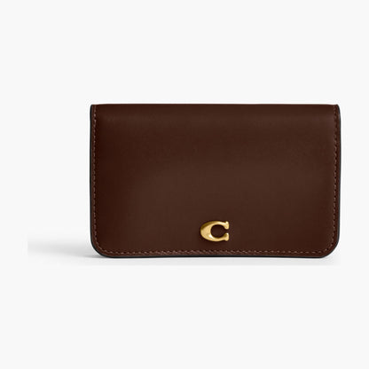 Coach Essential Slim Card Case - Brass/Maple