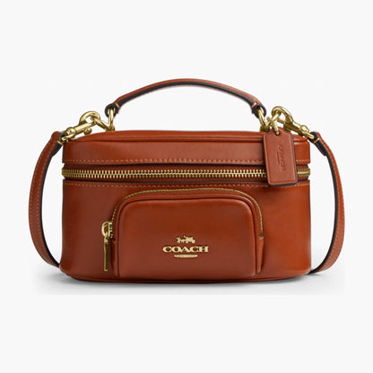 Coach Rainer Crossbody Bag 18 With Pocket - Gold/Cinnamon