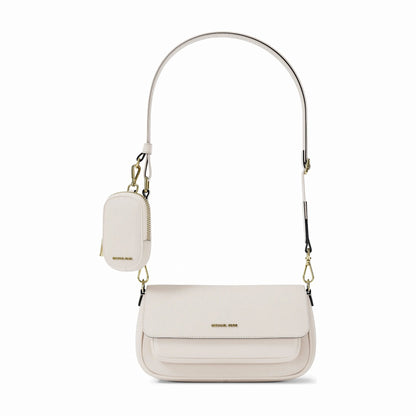 Michael Kors Jet Set Travel Small Pebbled Leather Crossbody Bag With Pouch - LT CREAM